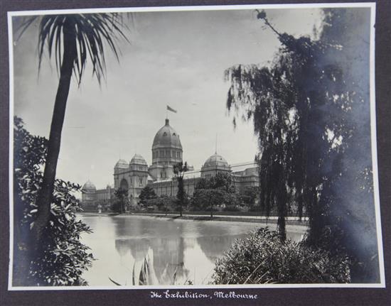 An Edwardian photograph album of Victoria, Australia, (Town and Country) 1909, overall 9.5 x 12.75in.